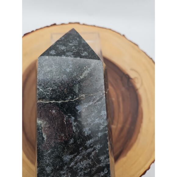 8.23lb Arfvedsonite Garnet Blue Flashes Crystal Point Tower Polished - Picture 10 of 13